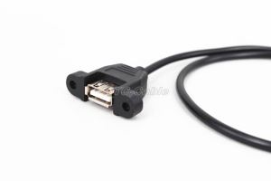 Panel Mount USB 2.0 'nar hembra ar Cable femenino B