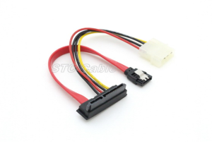 Asta ángulo SATA 22pin ma enganche 7pin SATA ko Cable LP4pin
